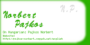 norbert pajkos business card